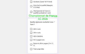 Championnat Longe-côte 2026