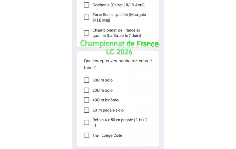 Championnat Longe-côte 2026